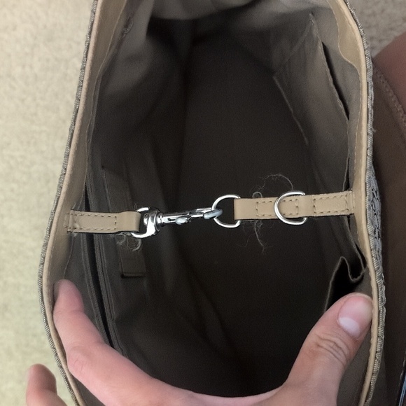 Coach Signature Logo Brown Satchel Handbag - Picture 8 of 11